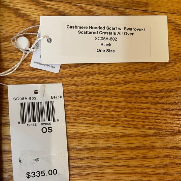 Carolyn Rowan Accessories Cashmere & Crystal Hooded Scarf - Picture 3 of 4